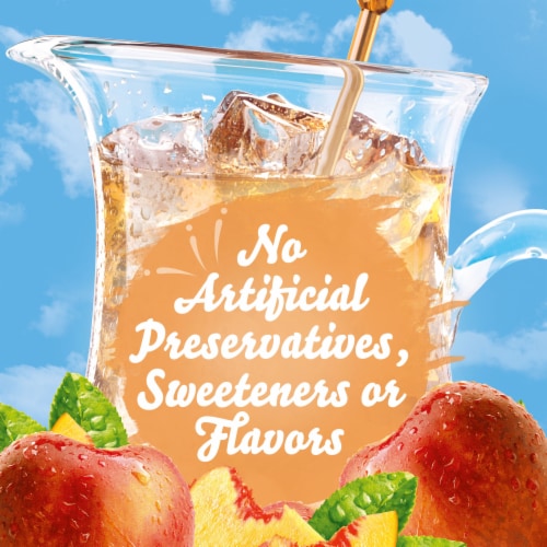 Crystal Light Pure Peach Iced Tea Naturally Flavored Powdered Drink Mix Perspective: bottom