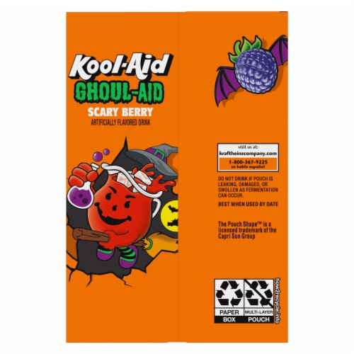 Kool Aid Ghoul-Aid Scary Berry Kids Drink Juice Box Pouches Perspective: bottom