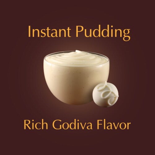 Godiva White Chocolate Vanilla Bean Instant Pudding Mix Perspective: bottom