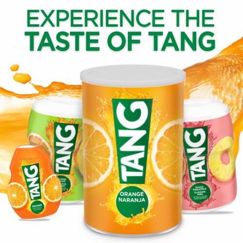 Tang Orange Naturally Flavored Powdered Soft Drink Mix, Canister Perspective: bottom