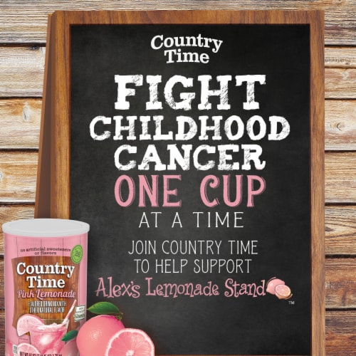 Country Time Pink Lemonade Naturally Flavored Powdered Drink Mix, Canister Perspective: bottom