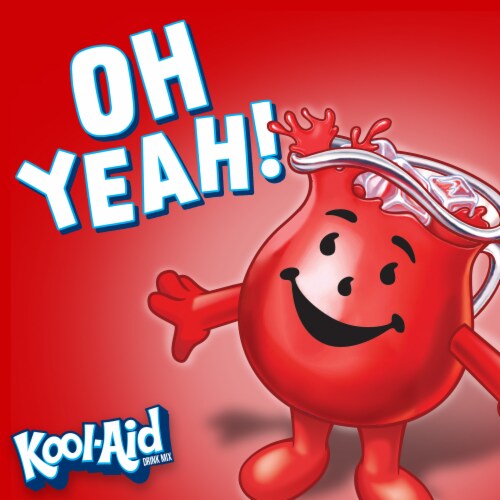 Kool Aid Sugar-Sweetened Cherry Red Powdered Soft Drink Mix Perspective: bottom
