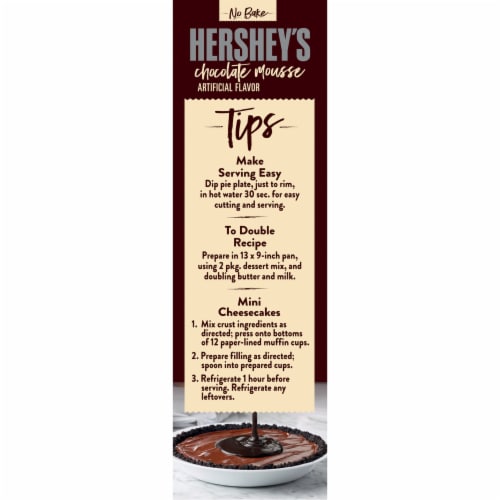 HERSHEY'S No Bake Chocolate Mousse Dessert Kit with Filling Mix Cust Mix & Fudge Topping Perspective: bottom