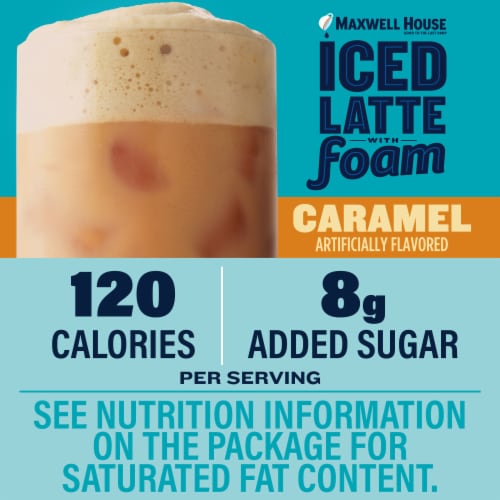 Maxwell House Caramel Latte Single Serve Instant Coffee Beverage Mix Perspective: bottom