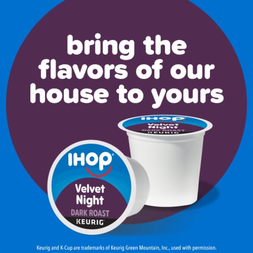 IHOP Velvet Night Dark Roast Keurig K-Cup® Coffee Pods, Box Perspective: bottom