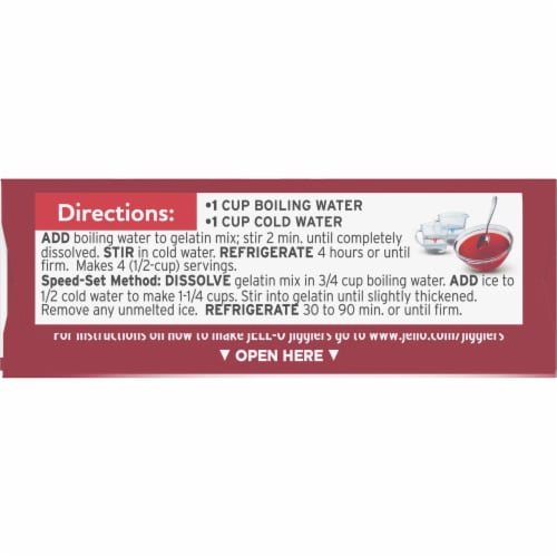 Jell-O Cranberry Gelatin Dessert Mix Perspective: bottom