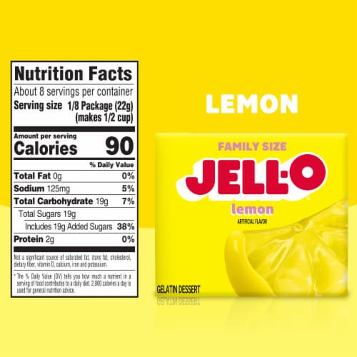 Jell-O Lemon Gelatin Dessert Mix Perspective: bottom