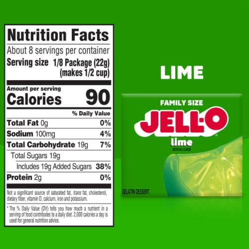 Jell-O Lime Gelatin Dessert Mix Perspective: bottom