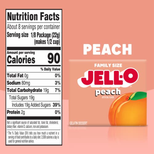 Jell-O Peach Gelatin Dessert Mix Perspective: bottom