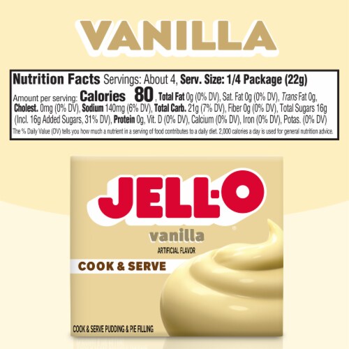 Jell-O Cook & Serve Vanilla Pudding & Pie Filling Mix Perspective: bottom
