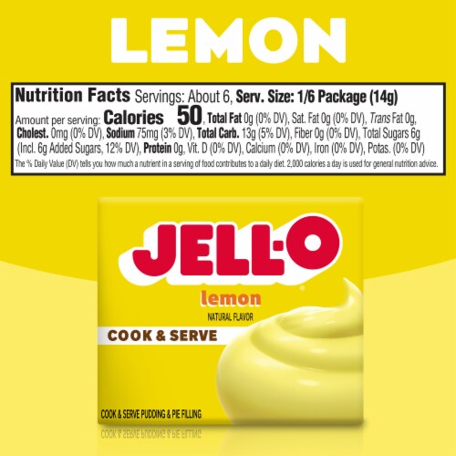 Jell-O Cook & Serve Lemon Pudding & Pie Filling Mix Perspective: bottom