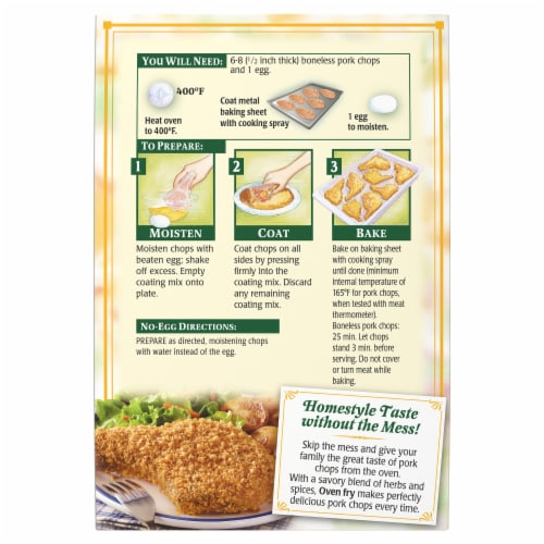 Oven Fry Extra Crispy Seasoned Coating Mix for Pork Perspective: bottom