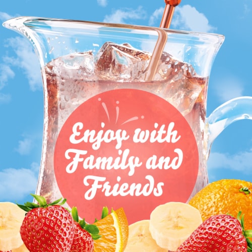 Crystal Light Zero Sugar Strawberry Orange Banana Drink Mix Packets Perspective: bottom