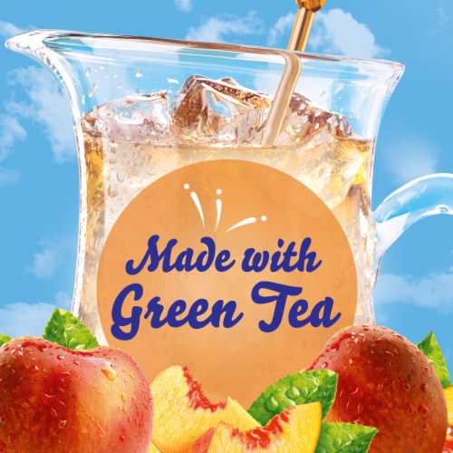 Crystal Light Zero Sugar Peach Iced Tea Drink Mix Packets Perspective: bottom