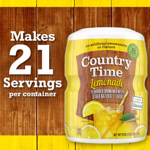 Country Time Lemonade Drink Mix Canister Perspective: bottom