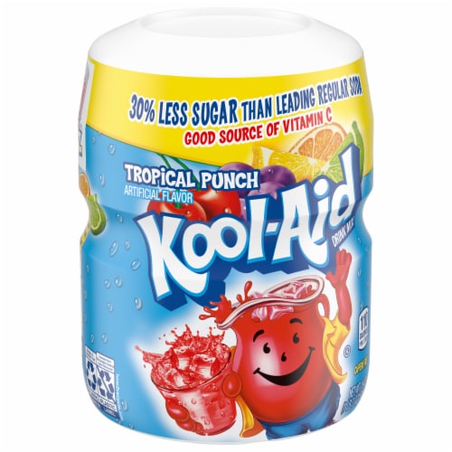 Kool-Aid Tropical Punch Drink Mix Canister Perspective: bottom