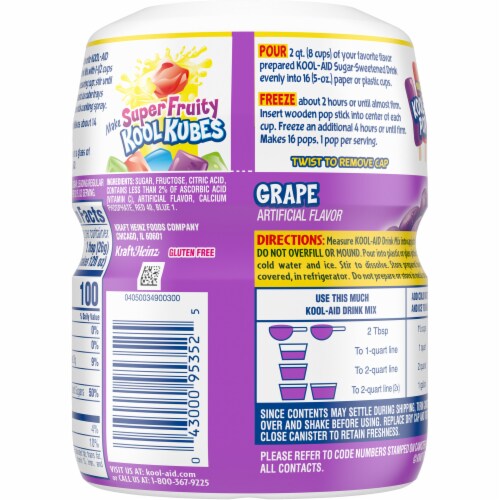 Kool-Aid Sugar-Sweetened Grape Artificially Flavored Powdered Soft Drink Mix Perspective: bottom