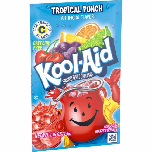 Kool-Aid Zero Sugar Tropical Punch Drink Mix Packet Value Pack Perspective: bottom