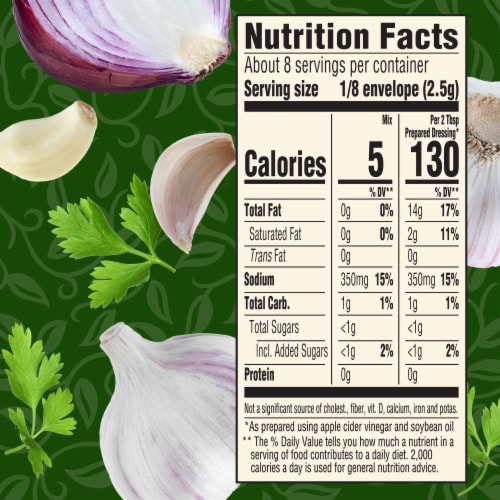Good Seasons Garlic & Herb Salad Dressing & Recipe Mix Packet Perspective: bottom