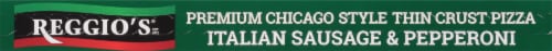 Reggio's® Premium Chicago Style Italian Sausage & Pepperoni Thin Crust Pizza Perspective: bottom