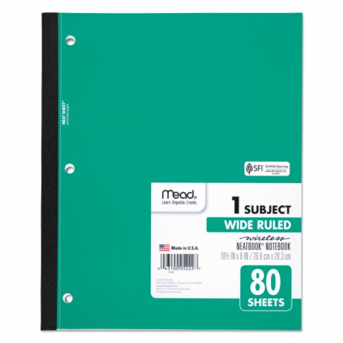 Mead® 1 Subject Wide Ruled Wireless Neatbook® Notebook - Assorted Perspective: bottom