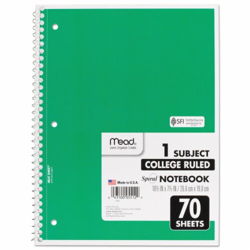 Mead® Spiral Notebook Perspective: bottom