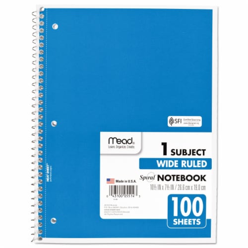 Mead® Spiral Bound Notebook Perforated Legal Rule Perspective: bottom