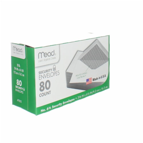 Mead® Boxed Security Envelopes Perspective: bottom