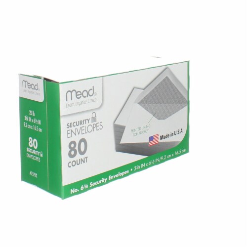 Mead® Boxed Security Envelopes Perspective: bottom