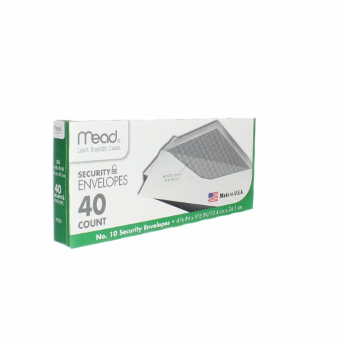 Mead® #10 Security Envelopes - White Perspective: bottom