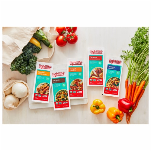 Lightlife Organic Smoky Bacon Plant-Based Tempeh Strips Perspective: bottom