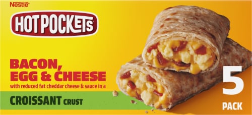 Hot Pockets® Applewood Bacon Egg & Cheese Croissant Frozen Breakfast Sandwiches Perspective: bottom