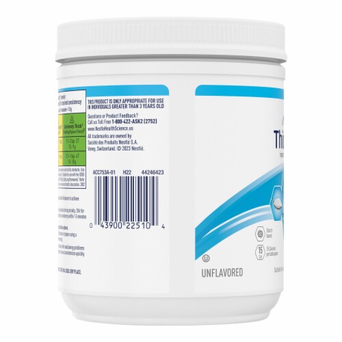 Nestle ThickenUp Food & Drink Thickener Unflavored 8 oz Canister Perspective: bottom