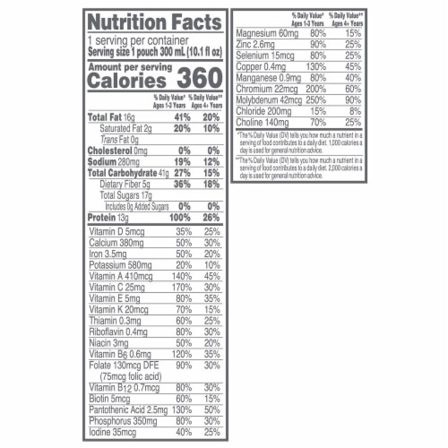 Nestle Compleat Pediatric Organic Blends Plant-Based Blenderized Formula 10.1 oz Pouch Perspective: bottom