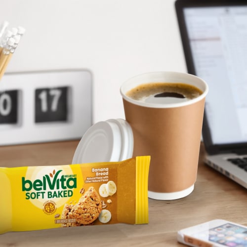 Belvita Soft Baked Banana Bread Breakfast Biscuits Perspective: bottom