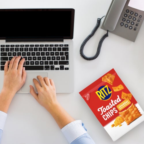 RITZ Toasted Chips Cheddar Crackers Perspective: bottom