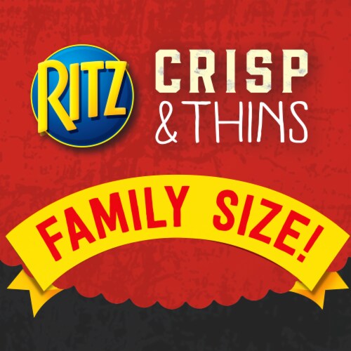 Ritz Crisp & Thins Original Potato And Wheat Chips With Creamy Onion And Sea Salt Family Size Perspective: bottom