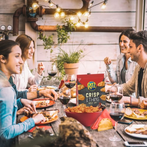 Ritz Crisp & Thins Barbecue Chips Perspective: bottom