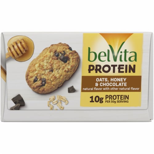 belVita Oats Honey & Chocolate Protein Biscuits Perspective: bottom