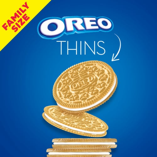OREO Thins Golden Sandwich Cookies Family Size Perspective: bottom