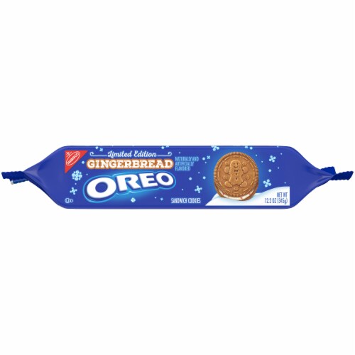Oreo Limited Edition Gingerbread Sandwich Cookies Perspective: bottom