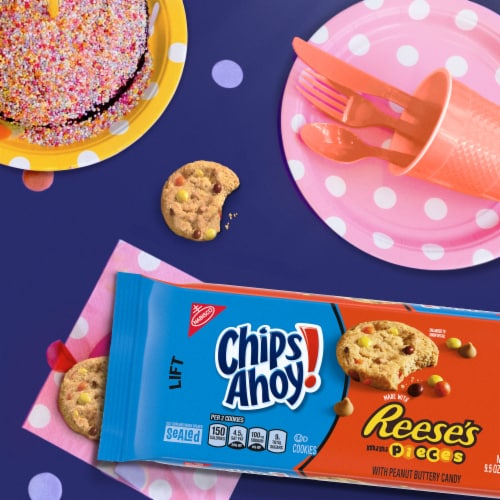 CHIPS AHOY! Reese's Mini Pieces Chocolate Chip Cookies Perspective: bottom