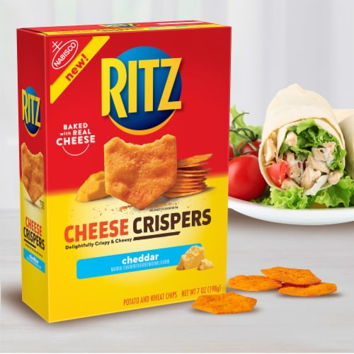 Ritz Cheese Crispers Cheddar Chips Perspective: bottom