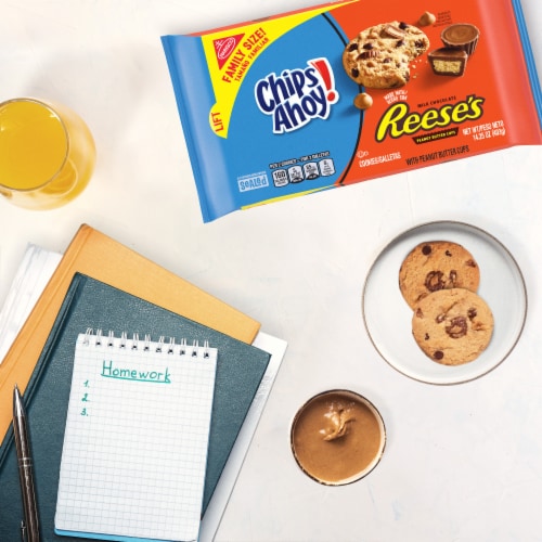CHIPS AHOY! Reeses Peanut Butter Cups Chocolate Chip Cookies Family Size Perspective: bottom