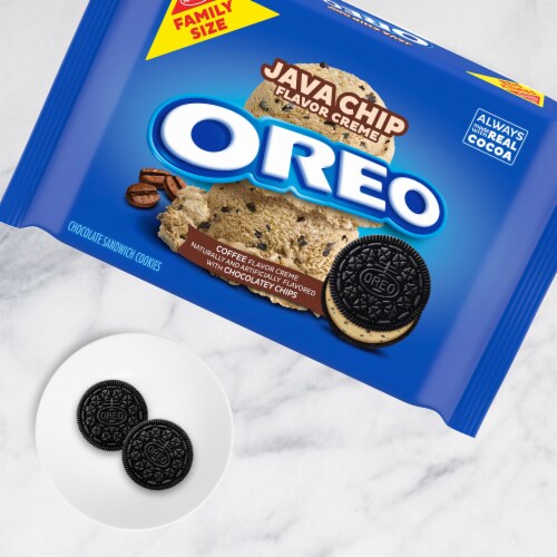 OREO Java Chip Creme Chocolate Sandwich Cookies Family Size Perspective: bottom