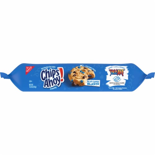 Chips Ahoy! Crunchy Blue Candy Blasts Chocolate Chip Cookies Perspective: bottom