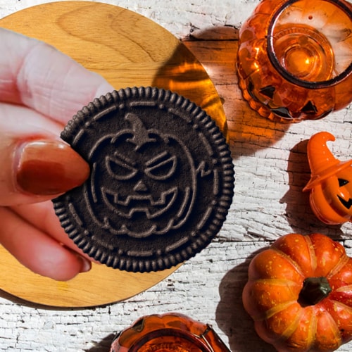 OREO Halloween Chocolate Sandwich Cookies Perspective: bottom