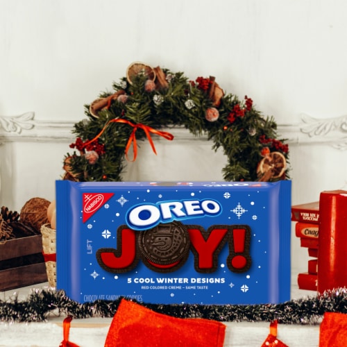 Oreo Red Creme Chocolate Sandwich Cookies Perspective: bottom