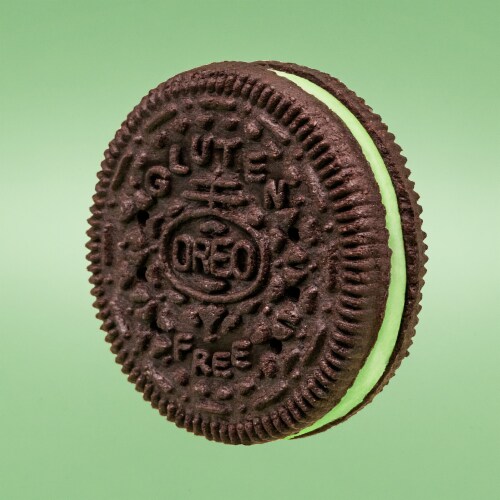 OREO Gluten Free Mint Creme Chocolate Sandwich Cookies Perspective: bottom