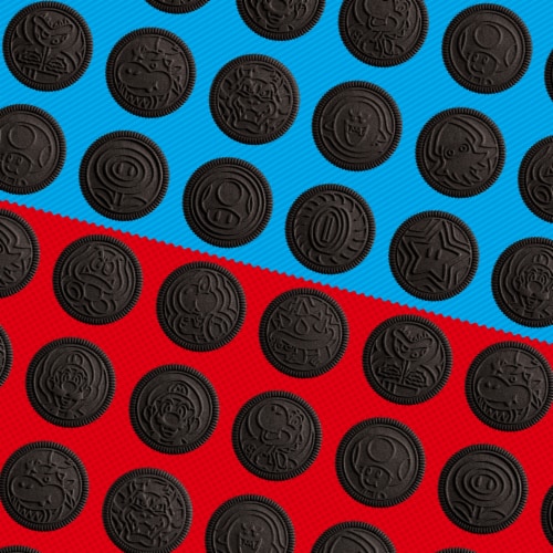 Super Mario™ Oreo Chocolate Sandwich Cookies Limited Edition Perspective: bottom